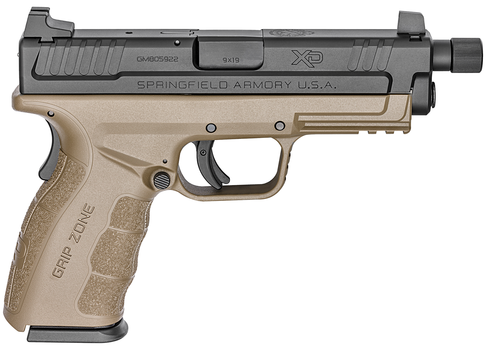 Springfield Armory XDGT9101FDEH XD Mod 2 Single 9mm 4.8" 16+1 FDE Polymer Grip FDE