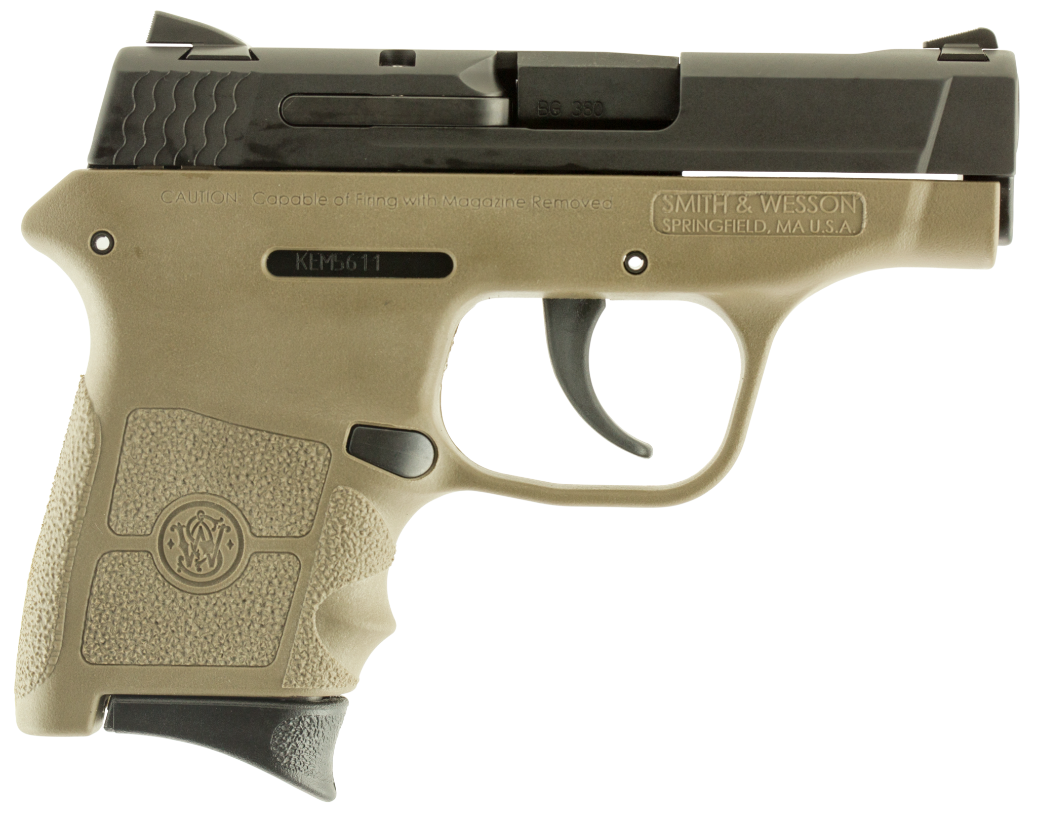 Smith & Wesson 10167 M&P Bodyguard 380 Double 380 ACP 2.75" 6+1 FDE Poly/Grip Frame Black Stainless Steel