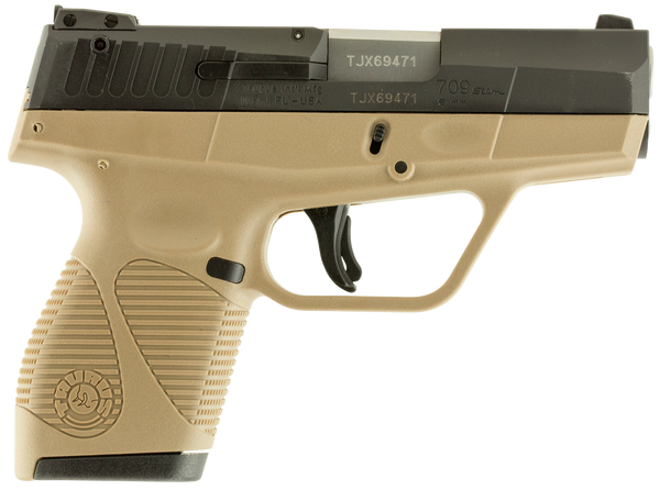 Taurus 1709031FDE 709 Single/Double 9mm Luger 3.2" 7+1 FDE Polymer Grip/Frame Black