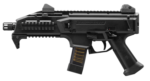 CZ 91351 Scorpion EVO 3 S1 Semi-Automatic 9mm 7.7" TB 20+1 Black Polymer Grip Black