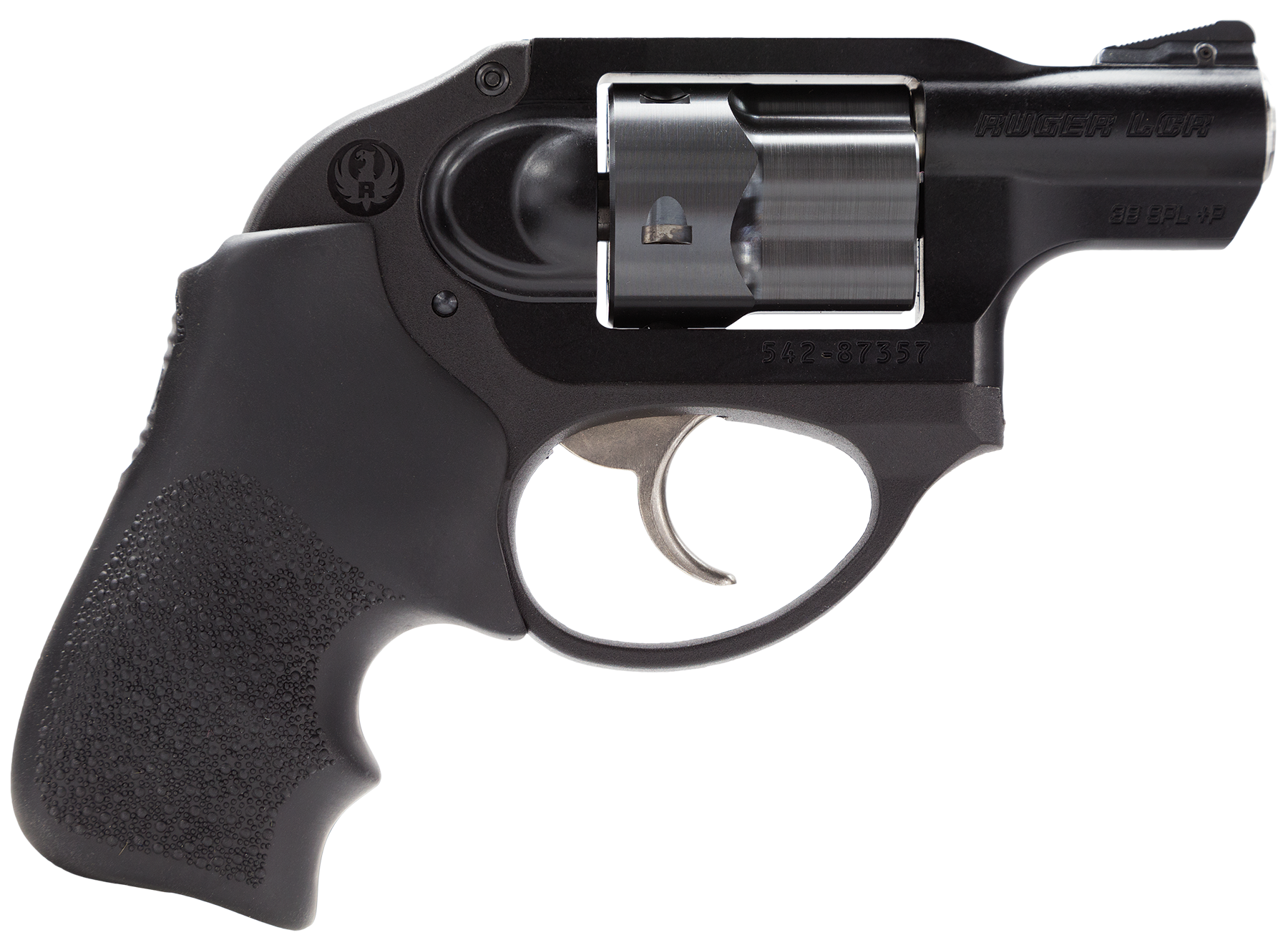 Ruger 5401 LCR Standard Double 38 Special 1.87" 5 Hogue Tamer Monogrip Black Black Stainless Steel