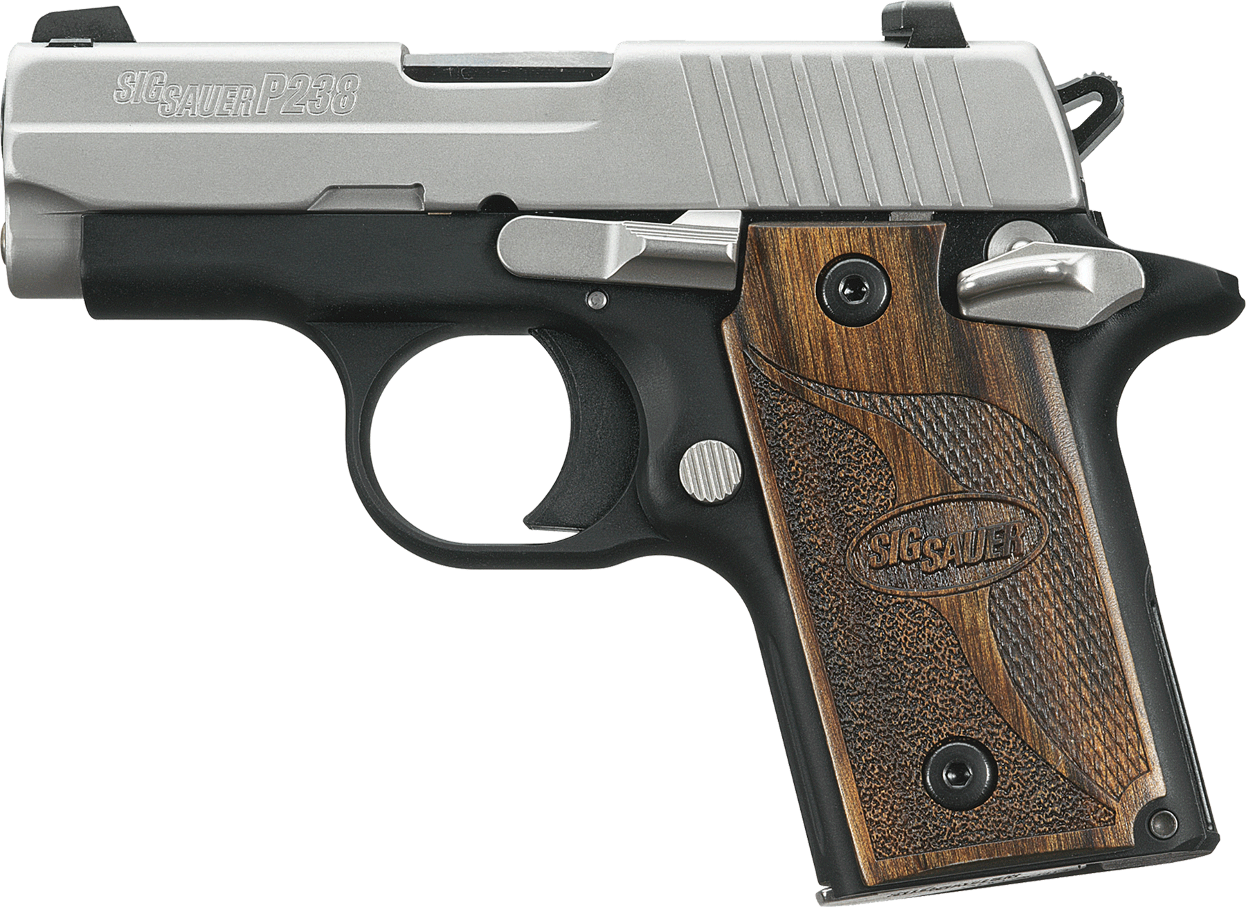 Sig Sauer 238380SAS P238 SAS 380 ACP 2.7" 6+1 w/Night Sight Wood Grip 2Tone