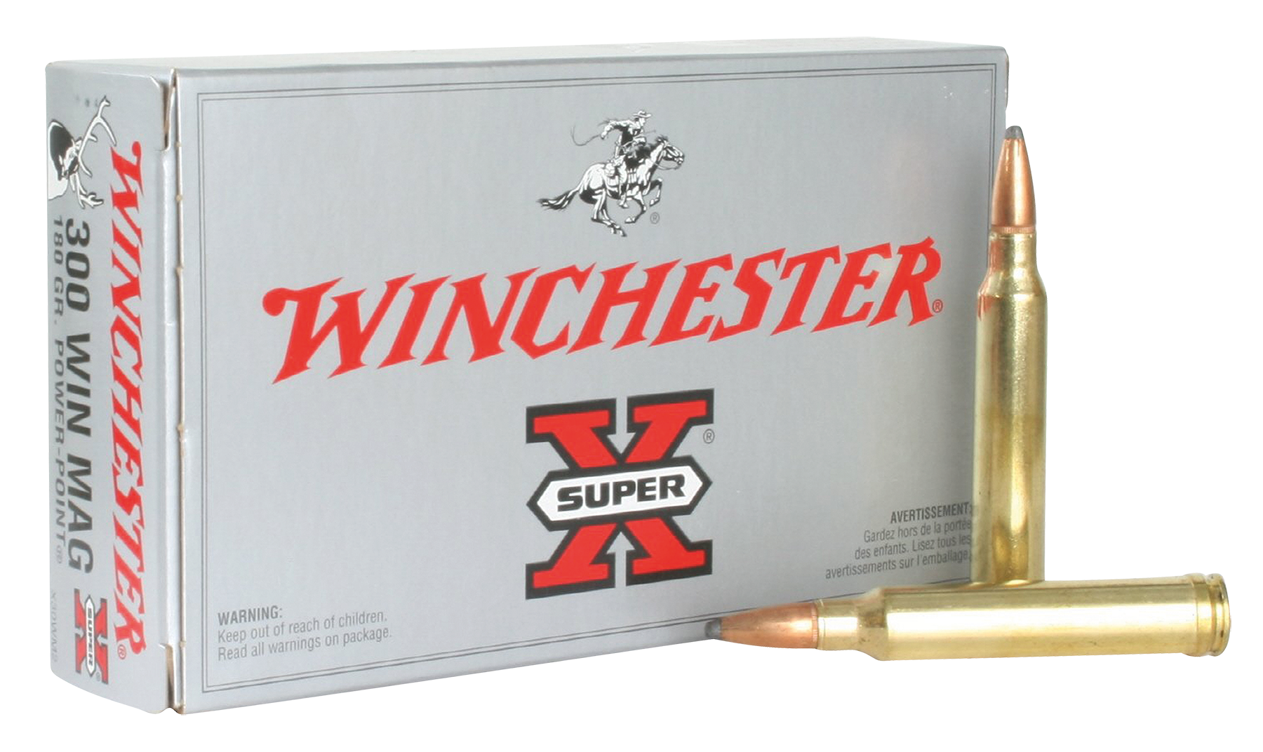 Winchester Ammo X30WM2 Super-X 300 Winchester Magnum 180 GR Power-Point 20 Bx/ 10 Cs