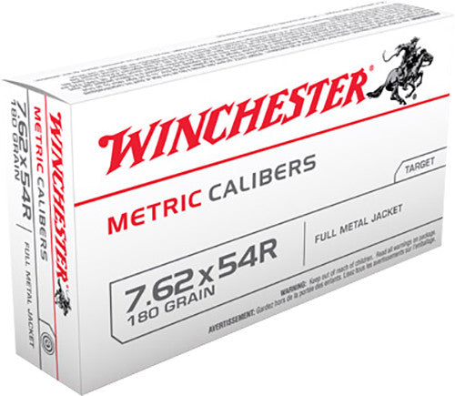 Winchester Ammo MC76254R Metric 7.62X54mm Russian 180 GR Full Metal Jacket 20 Bx/20 Cs