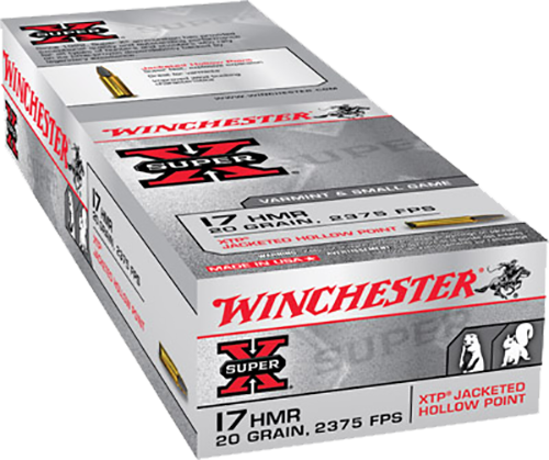 Winchester Ammo X17HMR1 Super-X 17 Hornady Magnum Rimfire (HMR) 20 GR Jacketed Hollow Point 50 Bx/ 40 Cs