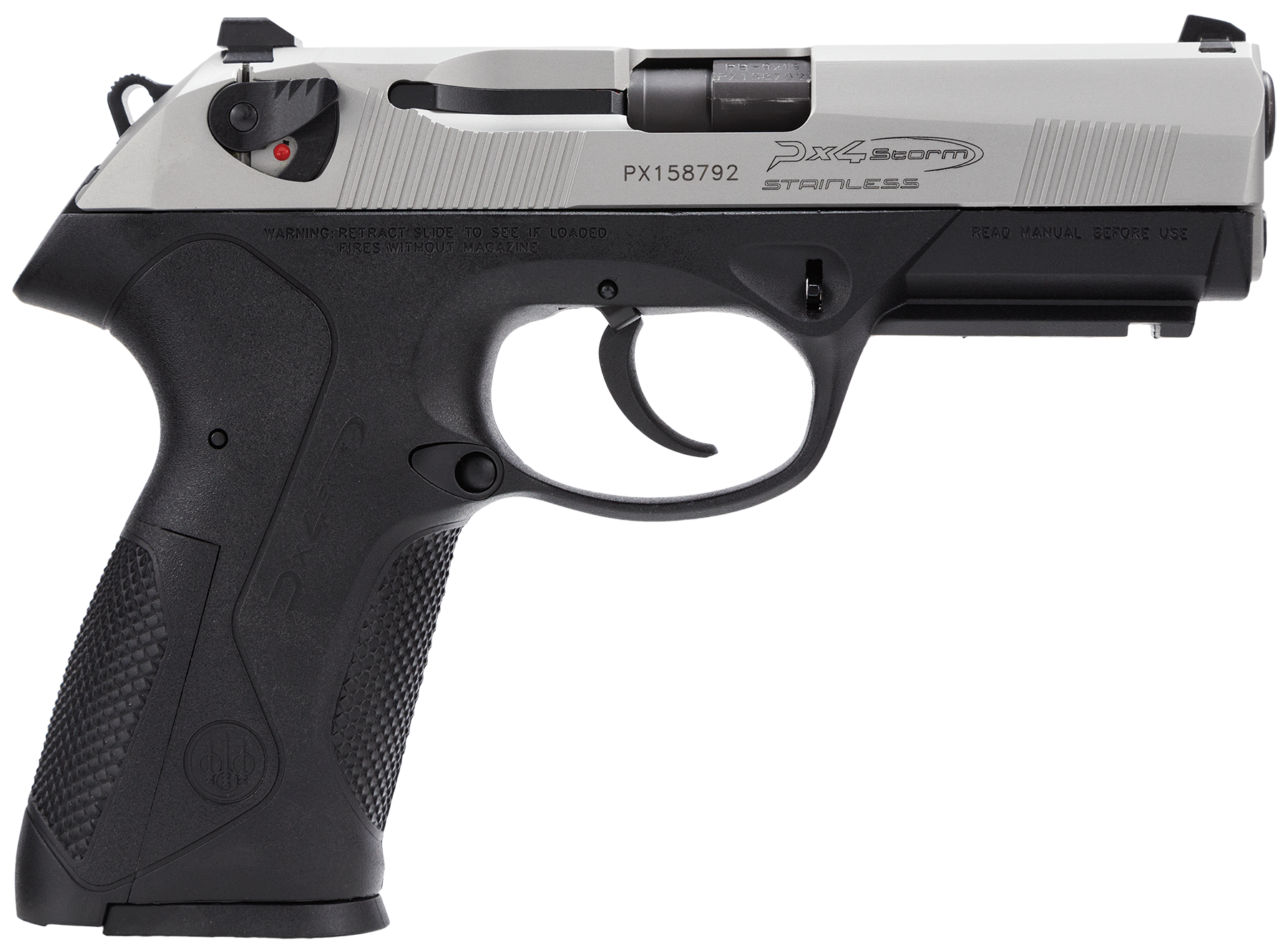 Beretta JXF9F51 Px4 Storm Inox 9mm 4" 17+1 Blk Poly Grip/Frame SS