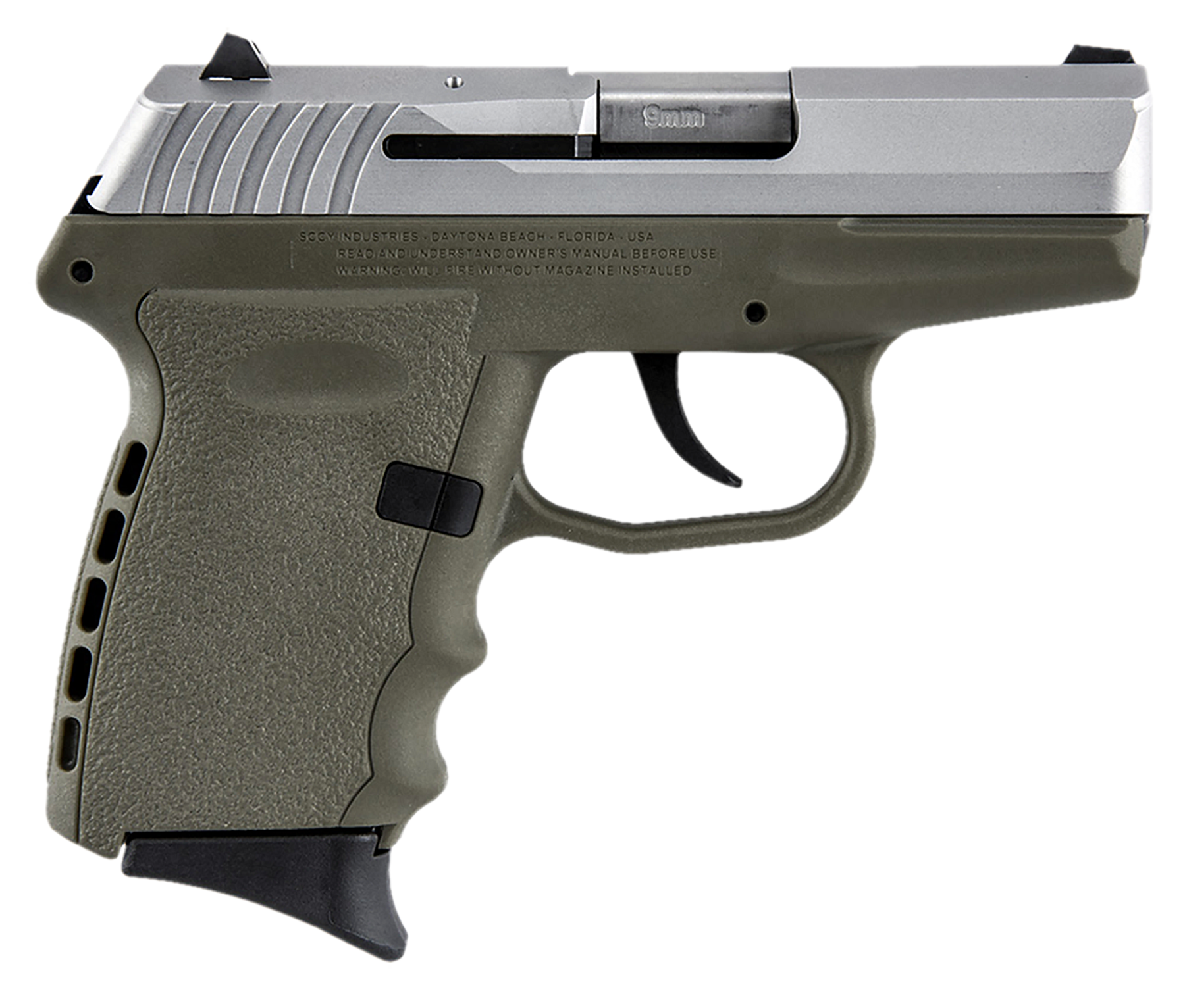 SCCY Industries CPX2TTDE CPX-2 Double 9mm 3.1" 10+1 Flat Dark Earth Polymer Grip/Frame Grip Stainless Steel