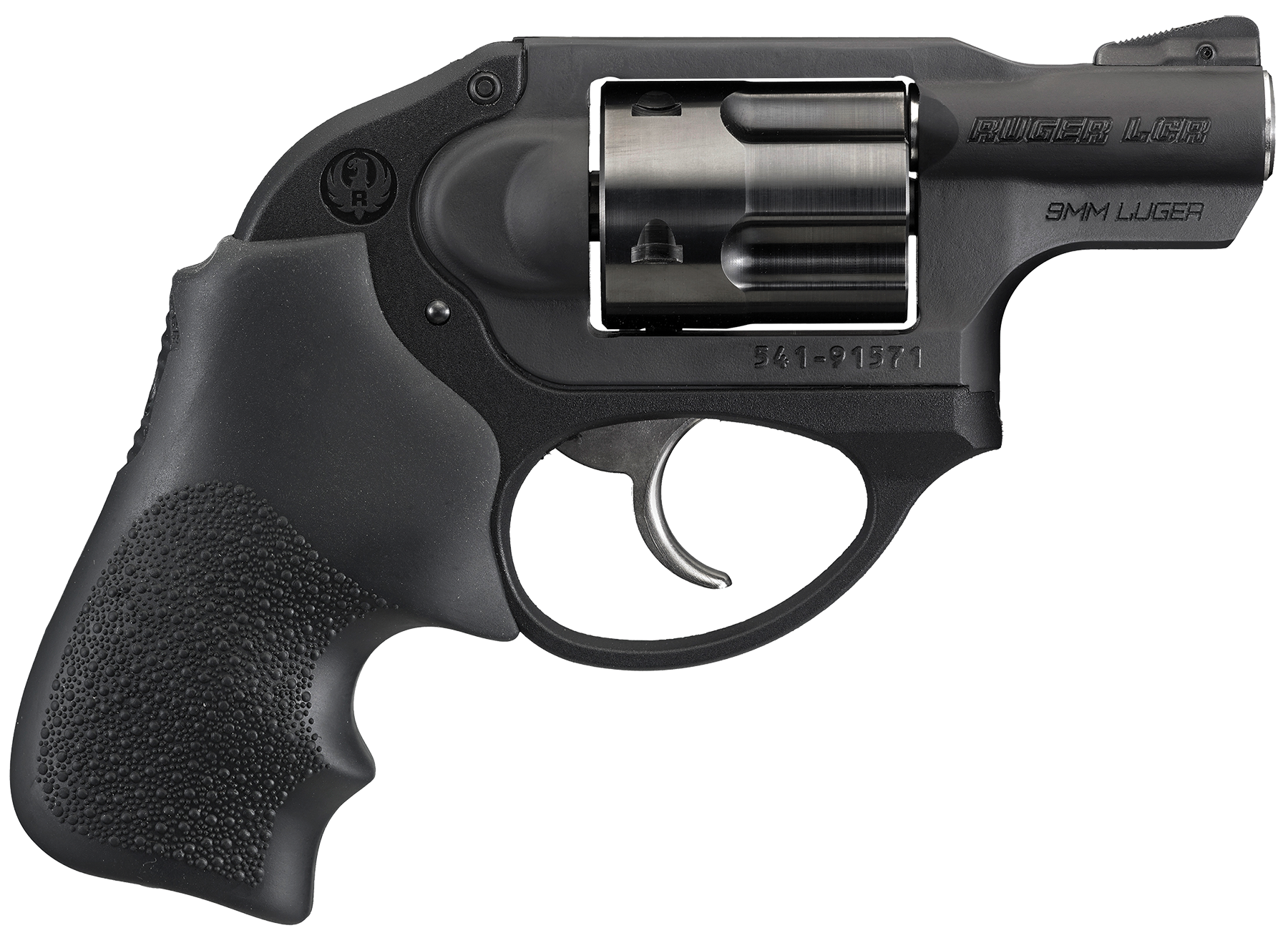 Ruger 5456 LCR Standard Double 9mm 1.87" 5 Hogue Tamer Monogrip Black Black Stainless Steel