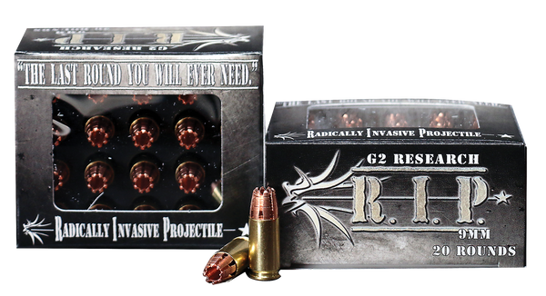 G2 Research RIP 9MM Radically Invasive Projectile 92GR Hollow Point 20Box/25Case