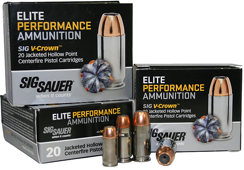 Sig Sauer E9MMA1-20 V-Crown 9mm Luger 115 GR JHP 20Box/10Case