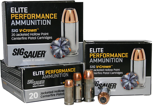 Sig Sauer E9MMA1-20 V-Crown 9mm Luger 115 GR JHP 20Box/10Case